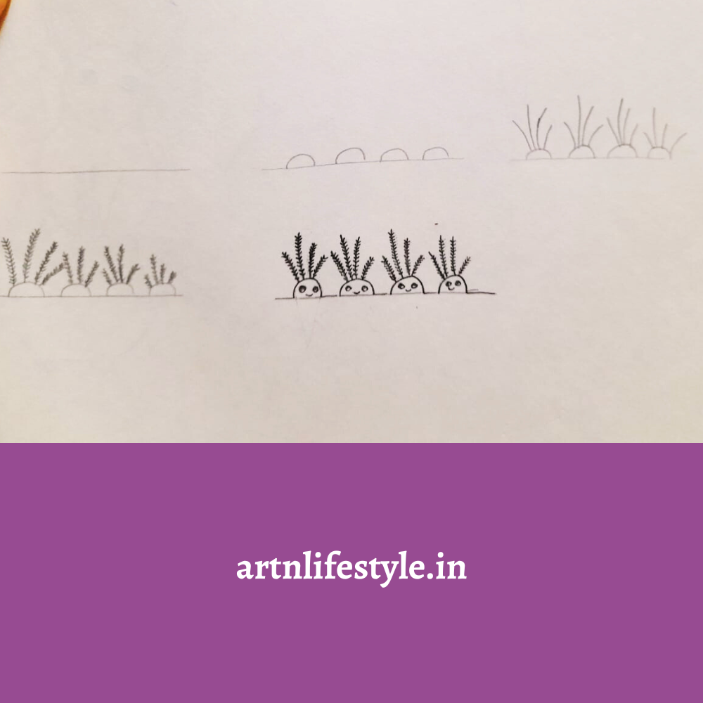 how to draw a carrot