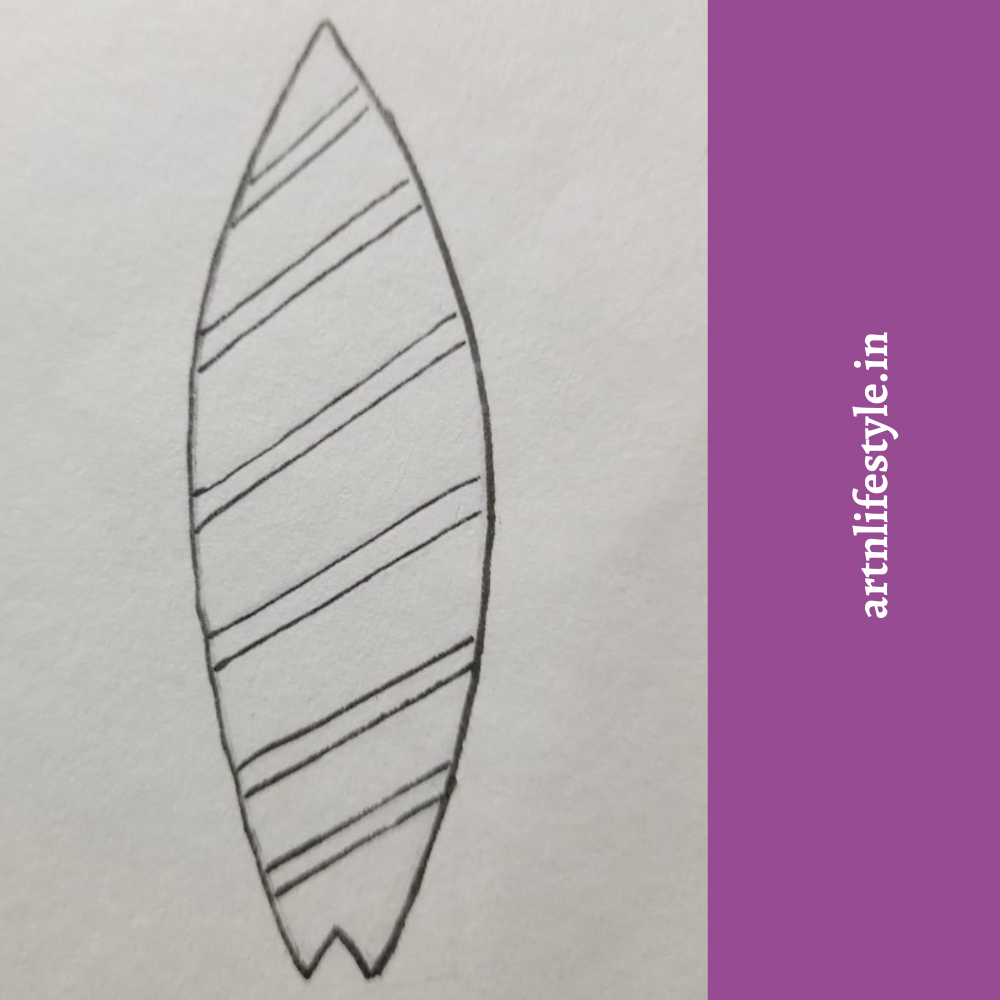 how to draw a surfboard