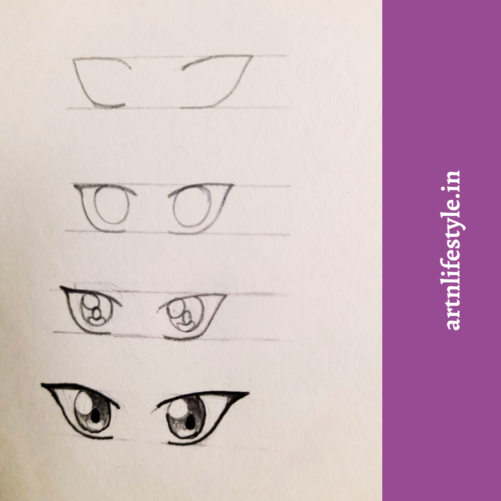 how to draw anime eyes