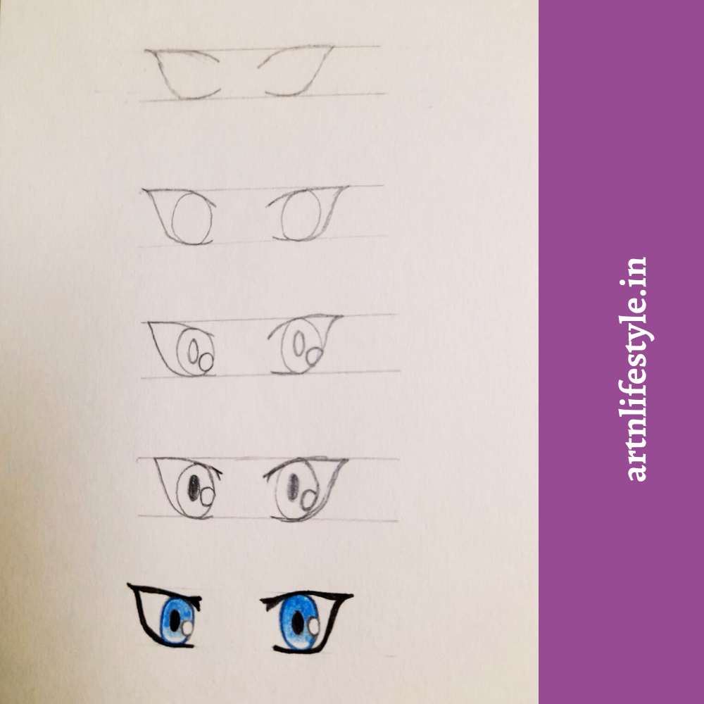 how to draw anime eyes