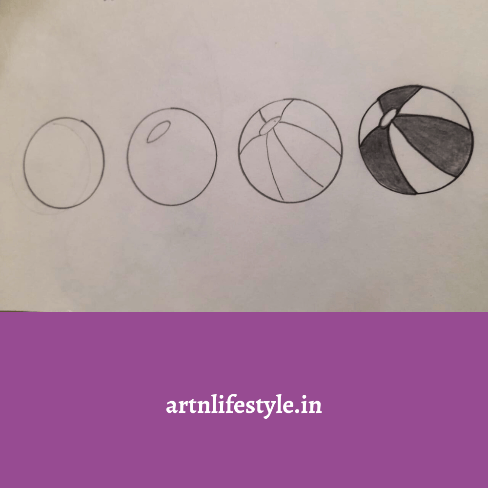 how to draw a beach ball