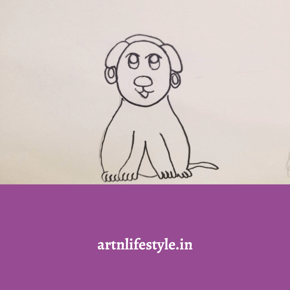 easy dog drawing