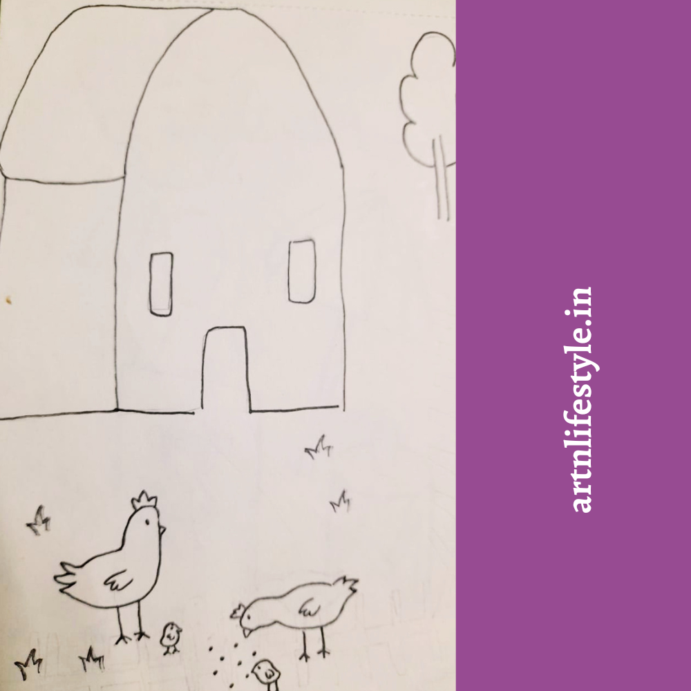 simple farm drawing ideas