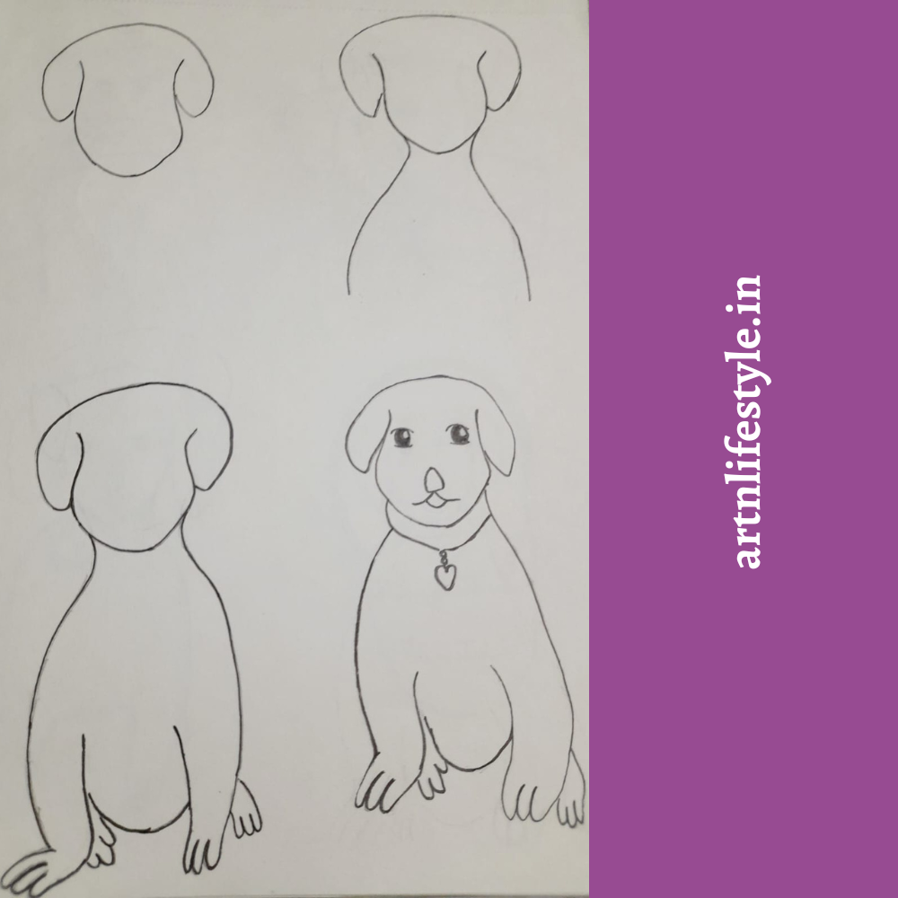 draw a dog step by step