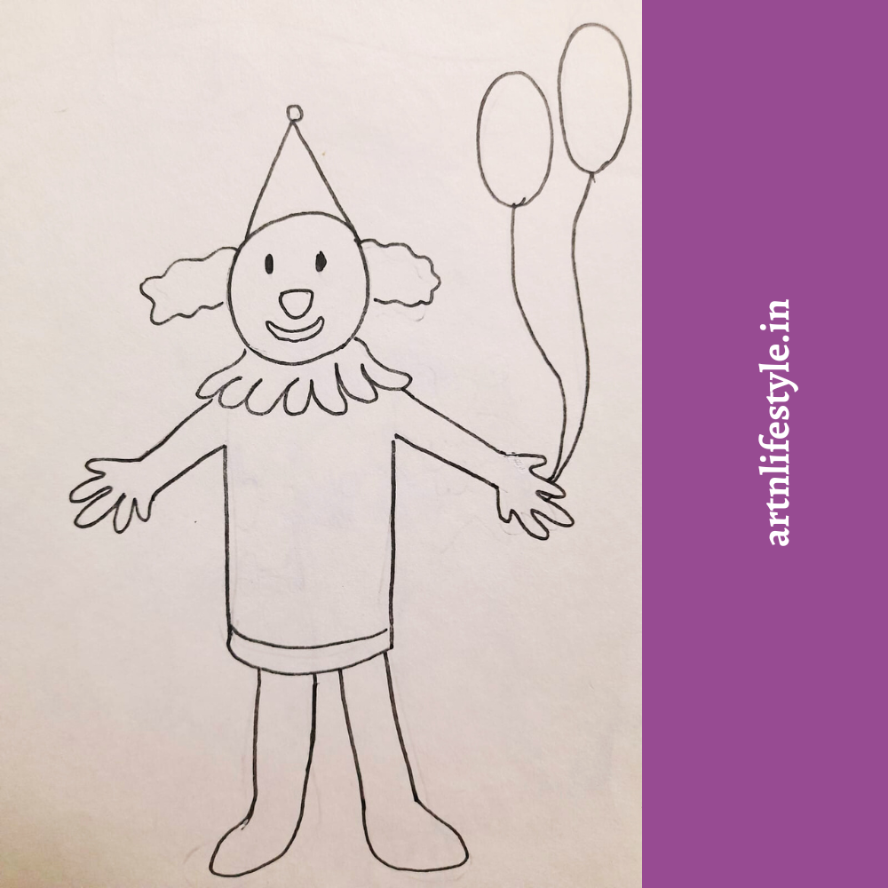 cute clown doodles