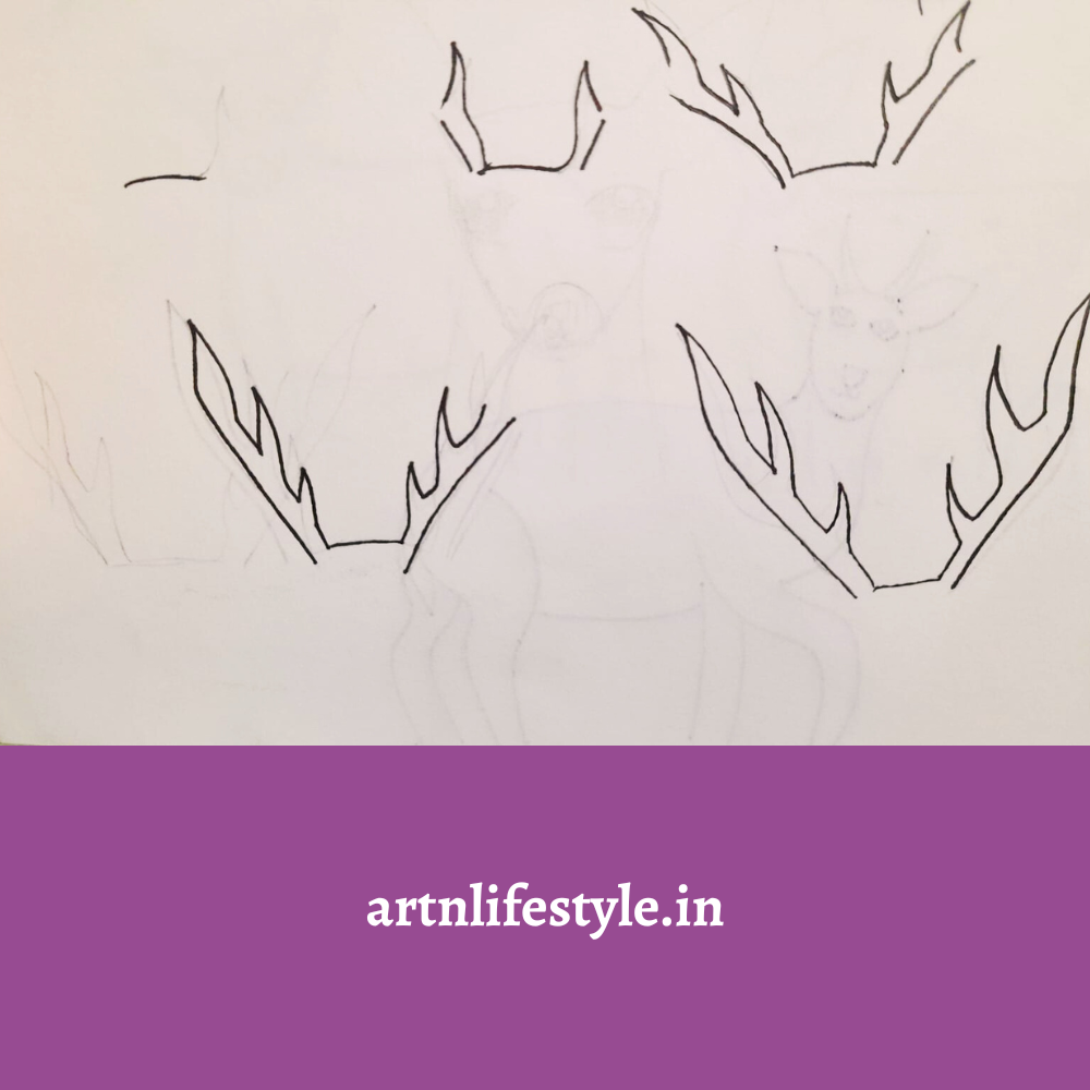 how to draw a deer for kids