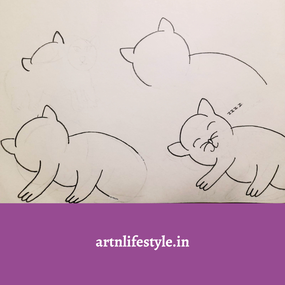 easy cat drawing ideas