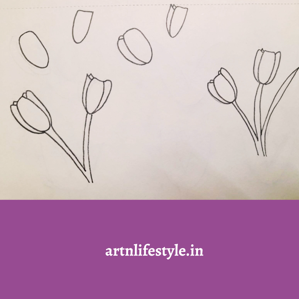 drawing of flowers step by step