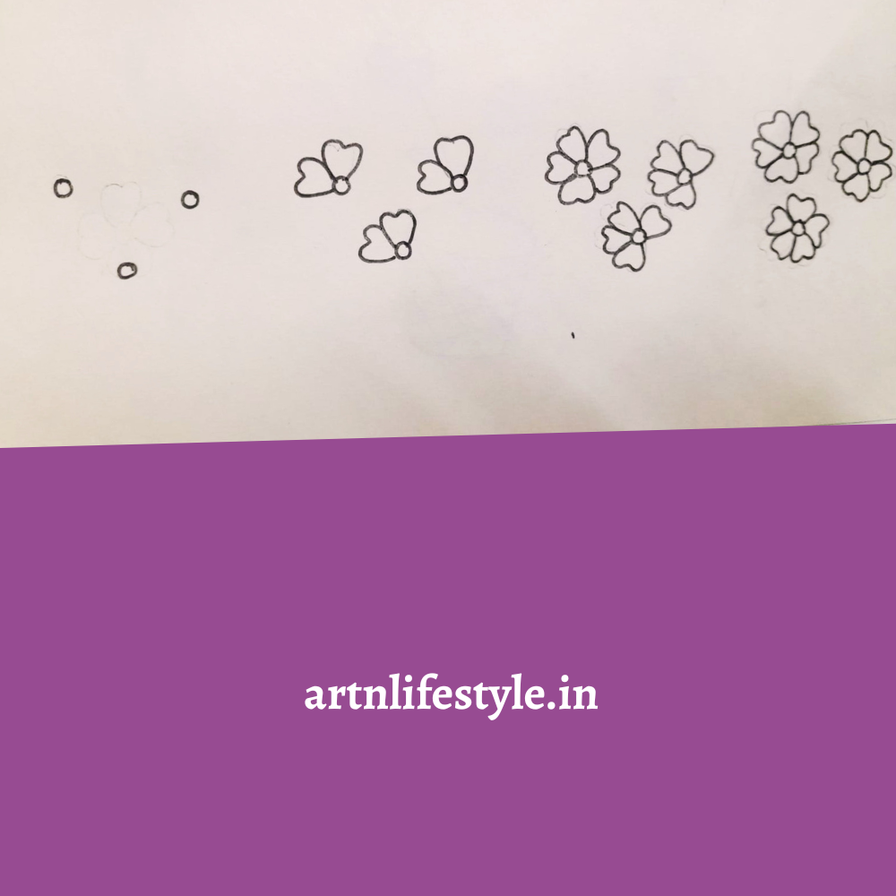 drawing of flowers step by step