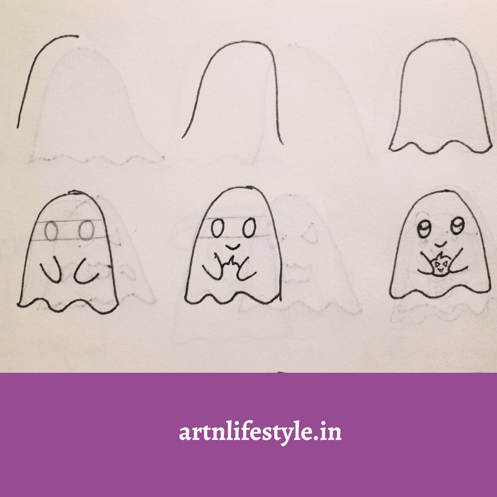 draw a ghost for kids