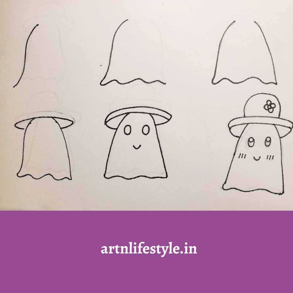 draw a ghost for kids