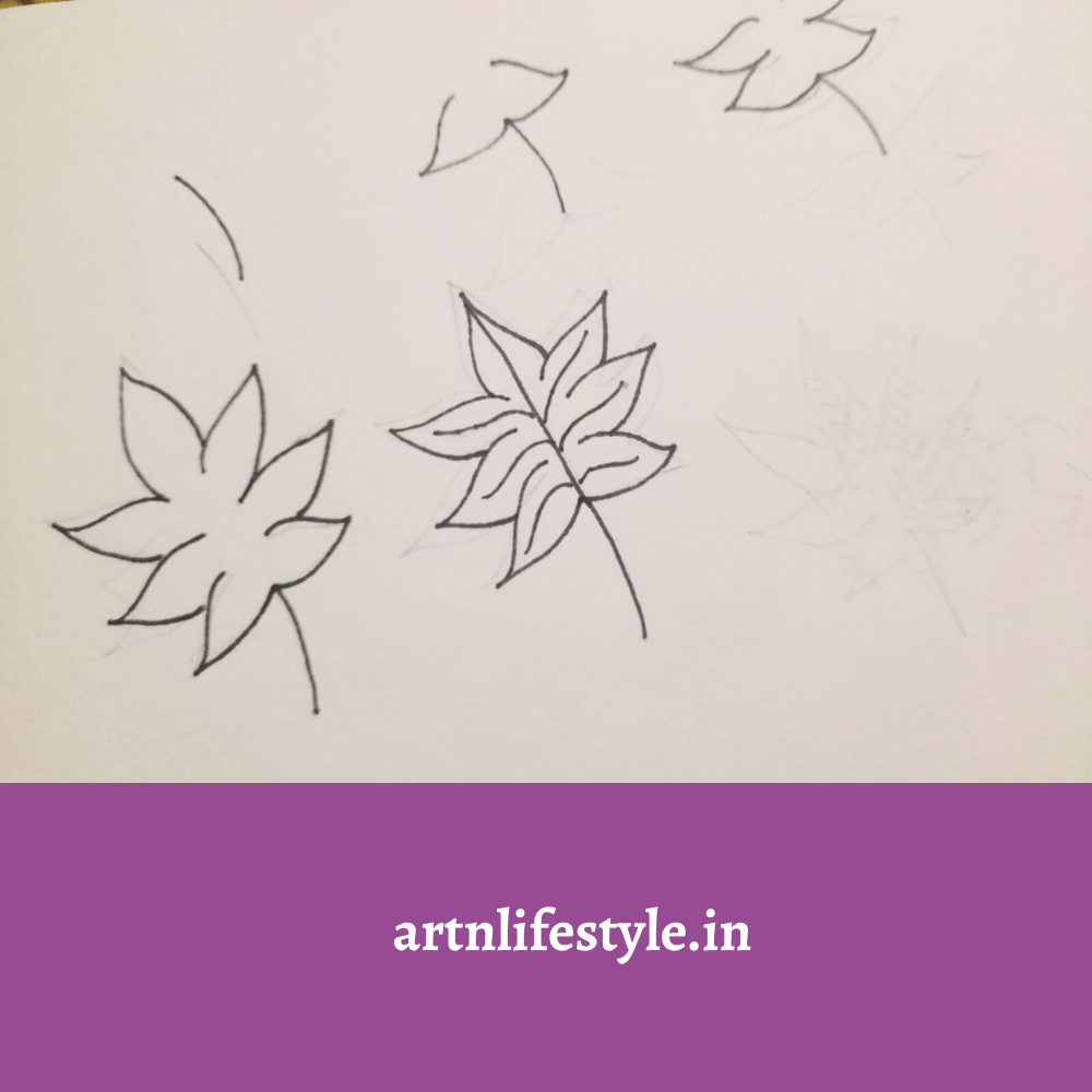 how to draw fall leaves for kids
