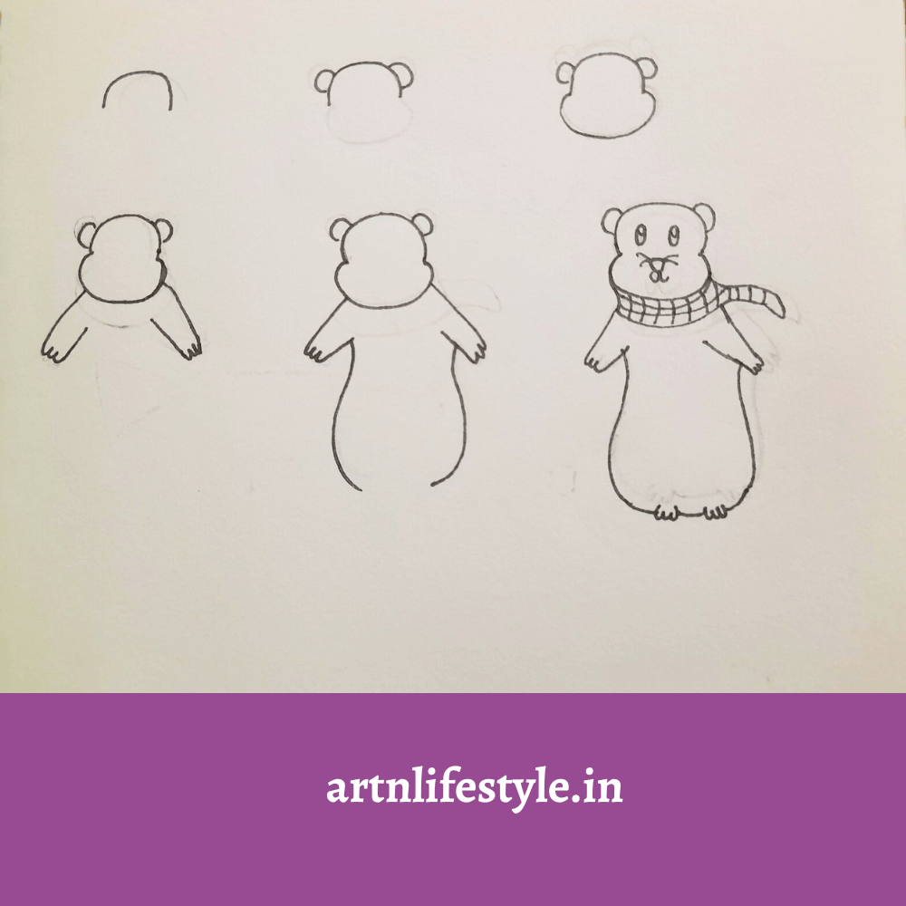 draw a hamster for kids