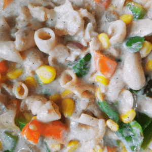 veggie white sauce pasta